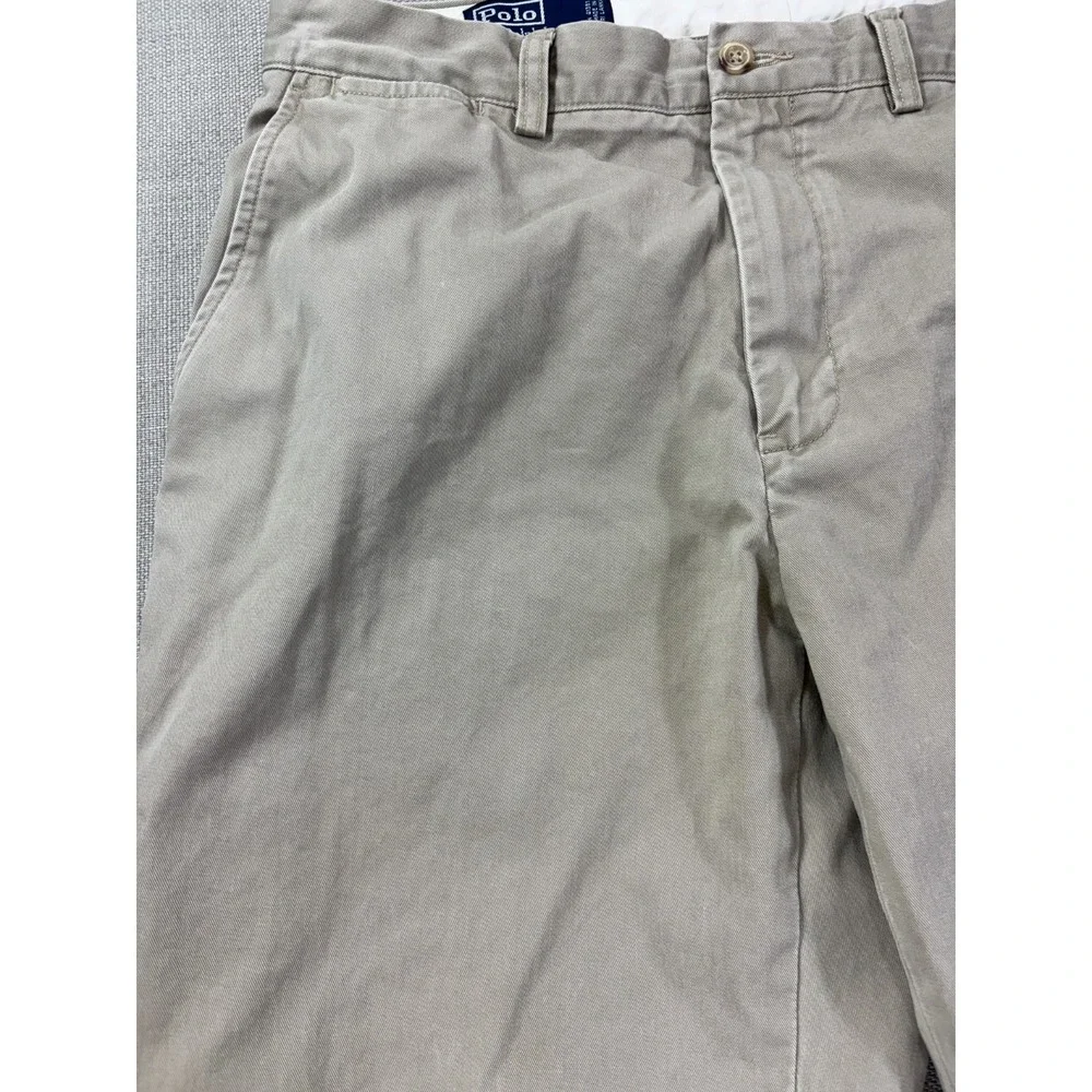 Polo Ralph Lauren Preston Pant Khaki Flat Front Chino Pants Size 35/30